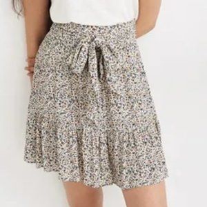 Madewell Floral Tie Waist Miniskirt Size L